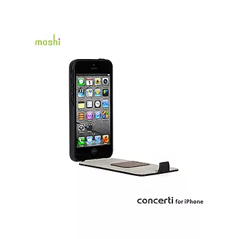 moshi Concerti for iPhone 5 超薄經典 iPhone 5 皮套黑