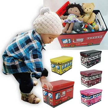 汽車收納凳-大號藍色