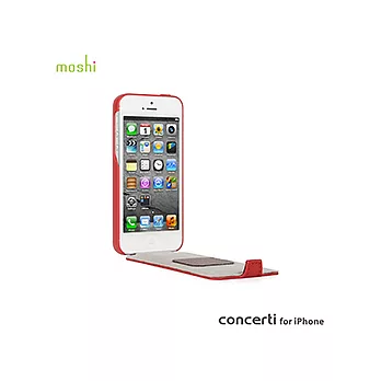 moshi Concerti for iPhone 5 超薄經典 iPhone 5 皮套紅