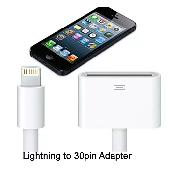 Apple iPhone5/iPad mini/iPad 4 Lightning 8pin to iPhone4/3 30pin 轉接器(15cm)白