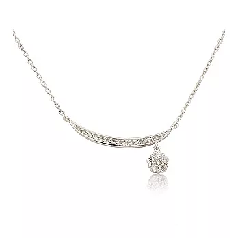 Enya★月牙彎水鑽項鍊 鎖骨鍊 女神款銀色