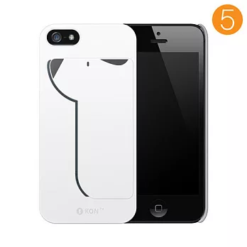 韓iPUP iPhone5 悠遊卡保護殼(附home貼) 白 (林果創意 LinGo)無白