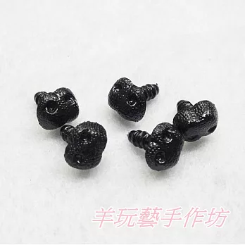 【黑色方狗鼻】進口 插入式(迷妳)8*6MM 5入