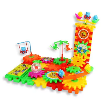 【Toy F1】益智電動齒輪積木組 – 聲光動物園篇(98Pcs)
