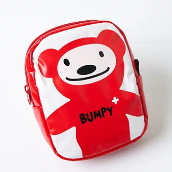 【Bean Fans】巧用包/隨身收納包/零錢包- Bumpy熊(紅)