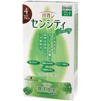 寶王草本溫和護髮染髮霜4淺栗色