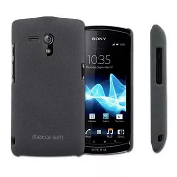 Metal-Slim SONY Xperia NEO L 星砂黑新型保護殼星砂黑