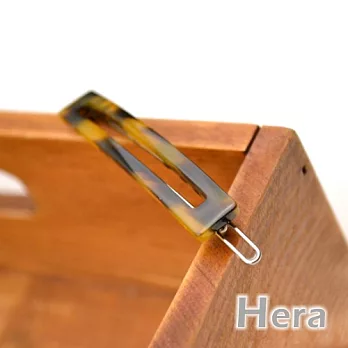 【Hera】簡約美感 豹紋鏤空長方一字造型髮夾/扣夾(咖啡色)