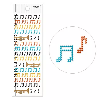 MIDORI 刺繡風貼紙音樂