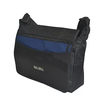 【Party World】痞客休閒側背包-藍/黑