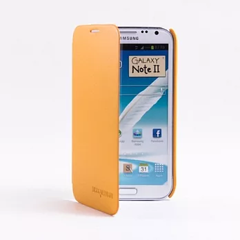 DiscoveryBuy Samsung Galaxy Note2 專用 都市典雅左翻皮套橘子橙