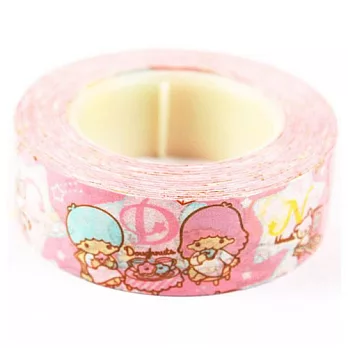 SANRIO 雙星仙子 15mm紙膠帶(字母星星)