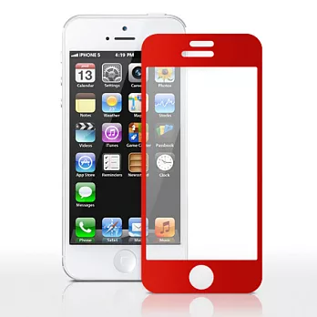 Glass Guard iPhone5 強化玻璃材質 營幕保護貼 (超強防汙、抗刮、耐磨效果)時尚紅