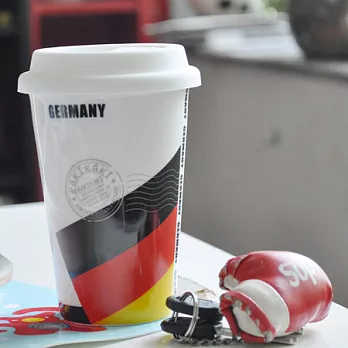 《Kakikaki》德國 雙層陶瓷杯 ~ 限時加贈！ 國旗收納袋 (市價150元)