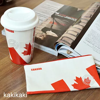《Kakikaki》加拿大 雙層陶瓷杯 ~ 限時加贈！ 國旗收納袋 (市價150元)