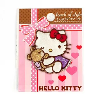 SANRIO HELLO KITTY刺繡貼布(紫)