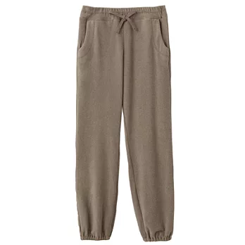 [MUJI 無印良品]女棉混絲圈絨束腳褲M深棕