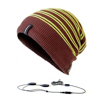 Aerial 7 Whistler 耳機帽棕色萊姆(條紋)