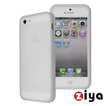 [ZIYA] iPhone 5 矽膠保護套-繽紛炫彩1+1白色