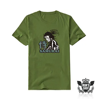 【男人幫 】T0848＊【SAMURAI日式復古短袖T恤】S軍綠色