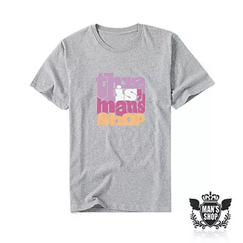 【男人幫 】T0830＊This Is Man’s Shop舊浪潮字母短袖T恤3XL黑色