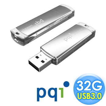 PQI 勁永 Nano 32GB USB3.0 極速時尚隨身碟-炫光銀