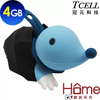 TCELL冠元 USB2.0 4GB Home鼴鼠隨身碟 二色任選粉藍色