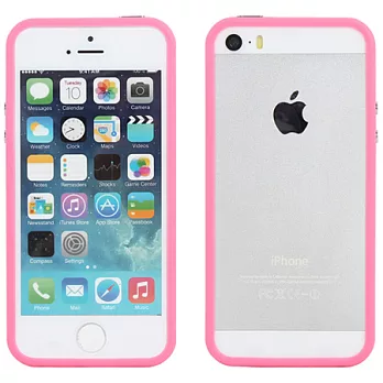 【BIEN】iPhone 5/5S 俏麗亮彩雙色保護框 (粉紅)