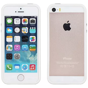 【BIEN】iPhone 5/5S 俏麗亮彩雙色保護框 (白)