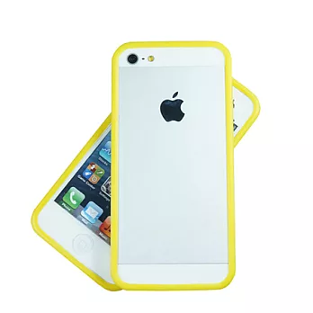 【BIEN】iPhone 5/5S 俏麗亮彩雙色保護框 (黃)