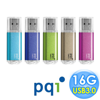 PQI勁永 U273V USB3.0 16GB 炫彩高速隨身碟深海藍
