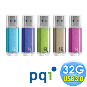 PQI勁永 U273V USB3.0 32GB 炫彩高速隨身碟天空藍