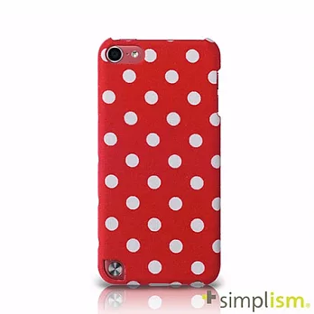 Simplism iPod touch 5 專用 布面保護殼 + 保護貼紅底白點