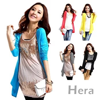 【Hera】糖果色 防曬輕薄罩杉上衣/薄外套(五色－藍色）