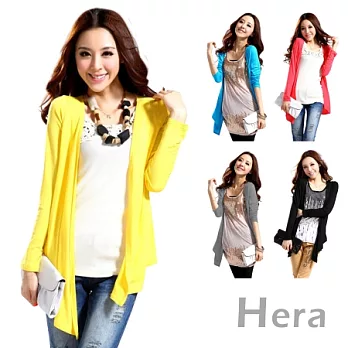 【Hera】糖果色 防曬輕薄罩杉上衣/薄外套(五色－黃色)