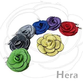 【Hera】浪漫花語 山茶花造型鑰匙圈/零錢包(七色－時尚黑)