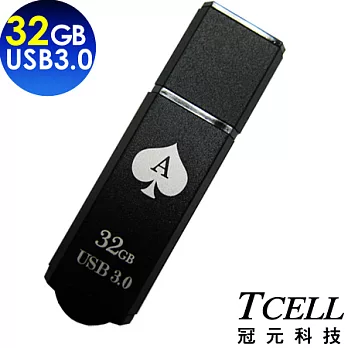 TCELL冠元 USB3.0 32GB 撲克碟黑桃A