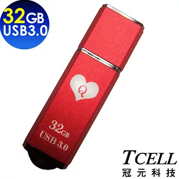TCELL冠元 USB3.0 32GB 撲克碟紅心Q