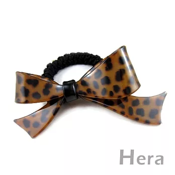 【Hera】蝴蝶女孩 豹紋不對稱蝴蝶結造型髮束(咖啡色)