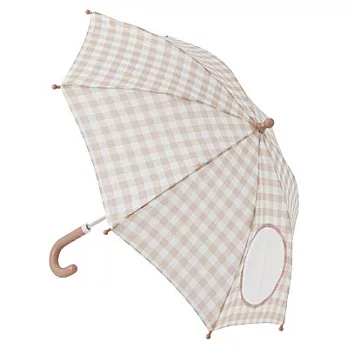 [MUJI 無印良品]好奇窗兒童傘附姓名標粉格50CM