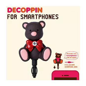 日本超人氣 DECOPPIN 動物系列耳機防塵蓋小熊/蝴蝶結