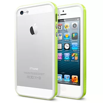 SGP Apple iPhone 5 Neo Hybrid EX SLIM超薄版雙層Bumper 保護套萊姆綠 含正反保護貼 home鍵貼*3萊姆綠