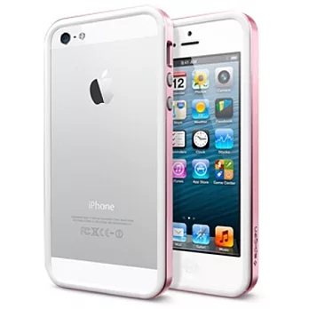 SGP Apple iPhone 5 Neo Hybrid EX SLIM超薄版雙層Bumper 保護套 甜美粉 含正反保護貼 home鍵貼*3甜美粉