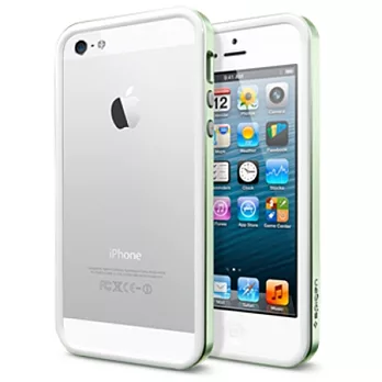 SGP Apple iPhone 5 Neo Hybrid EX SLIM超薄版雙層Bumper 保護套 閃耀綠 含正反保護貼 home鍵貼*3閃耀綠
