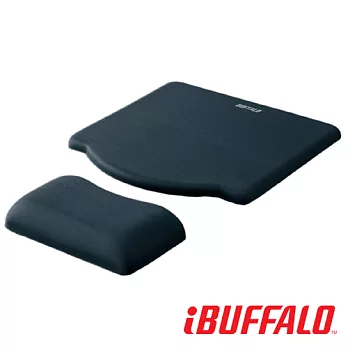 Buffalo 分離式 腕部托高式滑鼠墊黑色