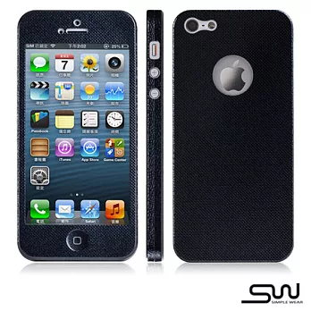 SIMPLE WEAR iPhone 5 專用超薄全機包覆保護殼(二代) -網眼黑