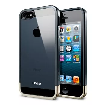 SGP iPhone 5 Linear Crystal 三件式邊框 水晶系列 閃耀藍磐石灰