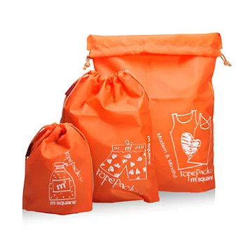 M square 多功能束口袋橘色
