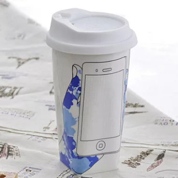 Bella House~我不是紙杯 手寫系列~手機款~雙層陶瓷杯