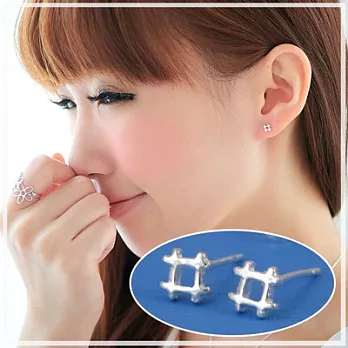 維克維娜 井字遊戲。可愛造型井字 925純銀耳環